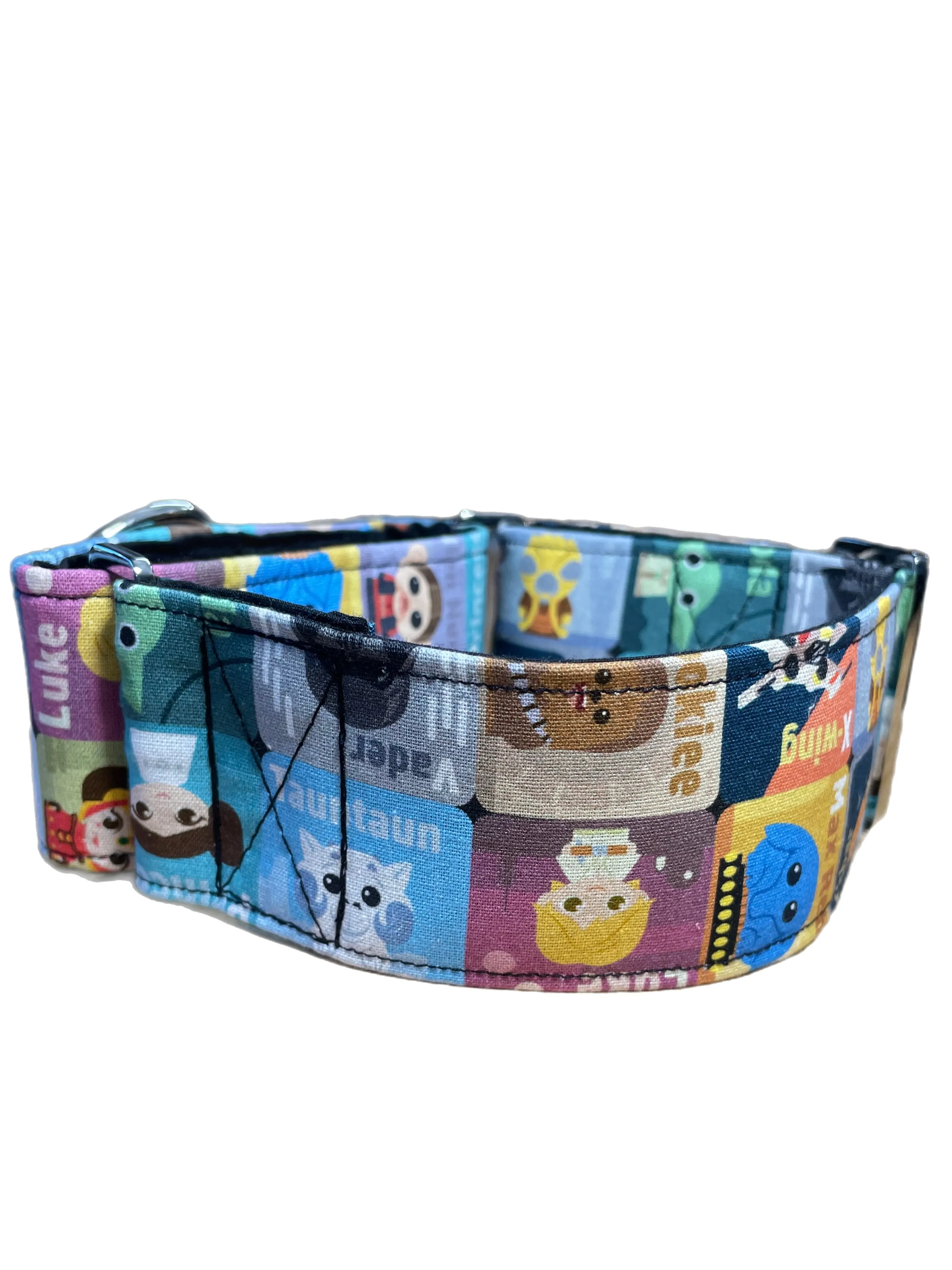 Star Wars greyhound Martingale collar cotton fabric covered 50mm width soft