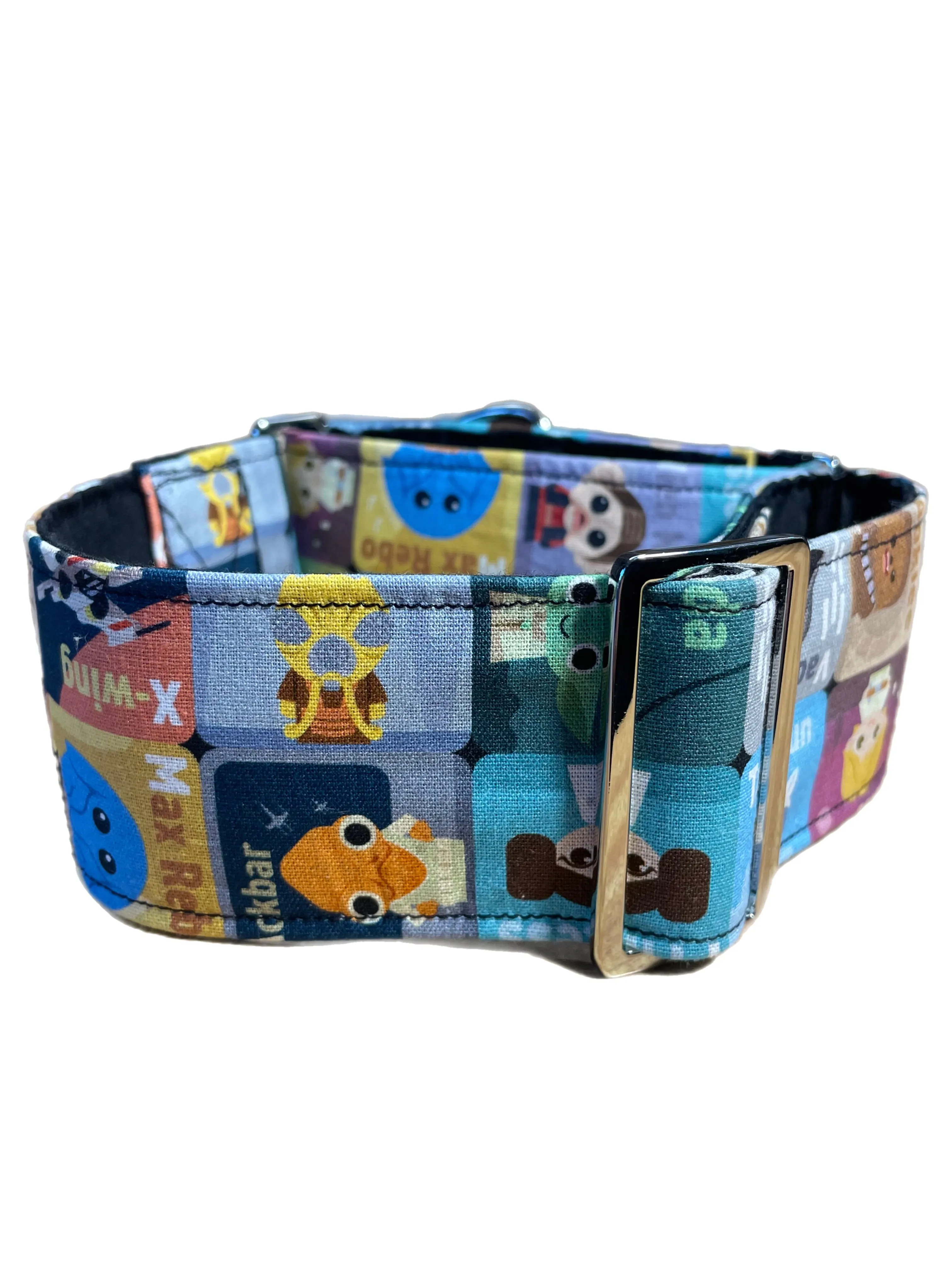 Star Wars greyhound Martingale collar cotton fabric covered 50mm width soft