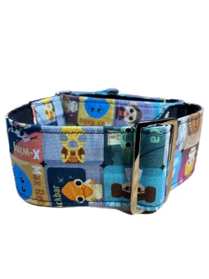 Star Wars greyhound Martingale collar cotton fabric covered 50mm width soft
