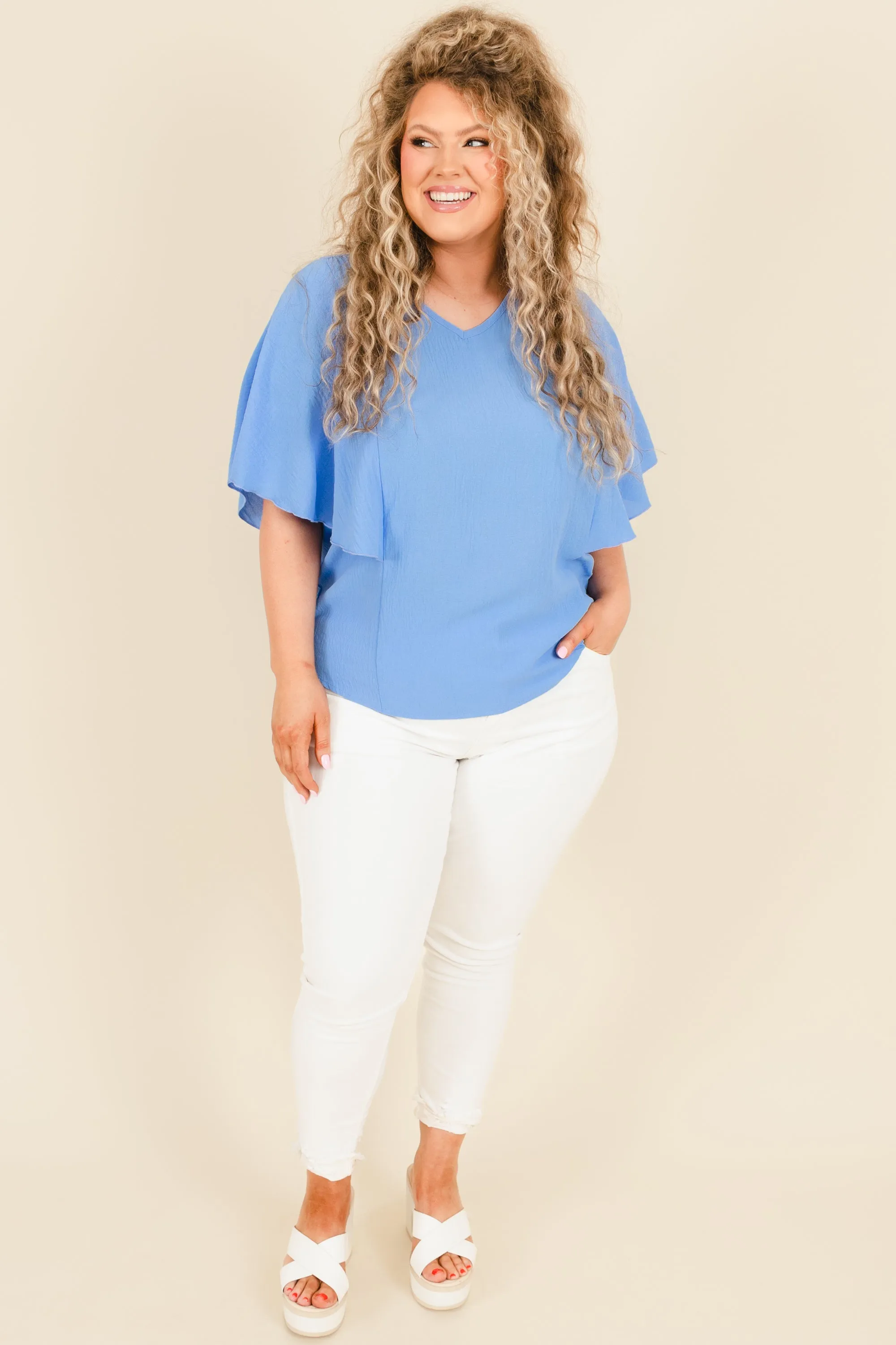 Striking Sight Top, Blue