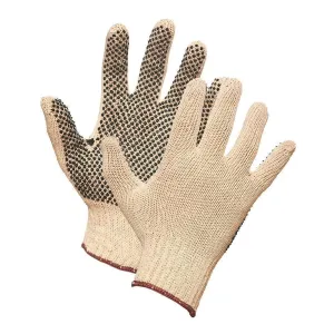 String Knit Work Gloves with PVC Dots on Palm