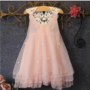 summer dress girl dress for 2-13 age bow floral Girls Princess Party Bow Kids Formal Dress