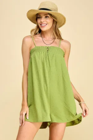 Swiss Dot Woven Romper