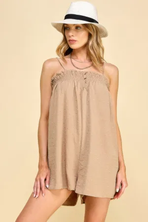 Swiss Dot Woven Romper