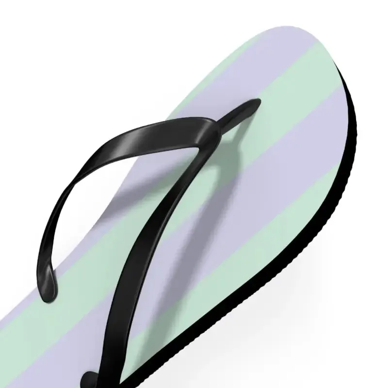 Teal Striped Eva Sole Flip Flops in Summer Style