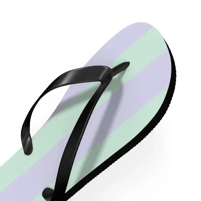 Teal Striped Eva Sole Flip Flops in Summer Style