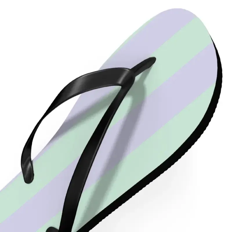 Teal Striped Eva Sole Flip Flops in Summer Style