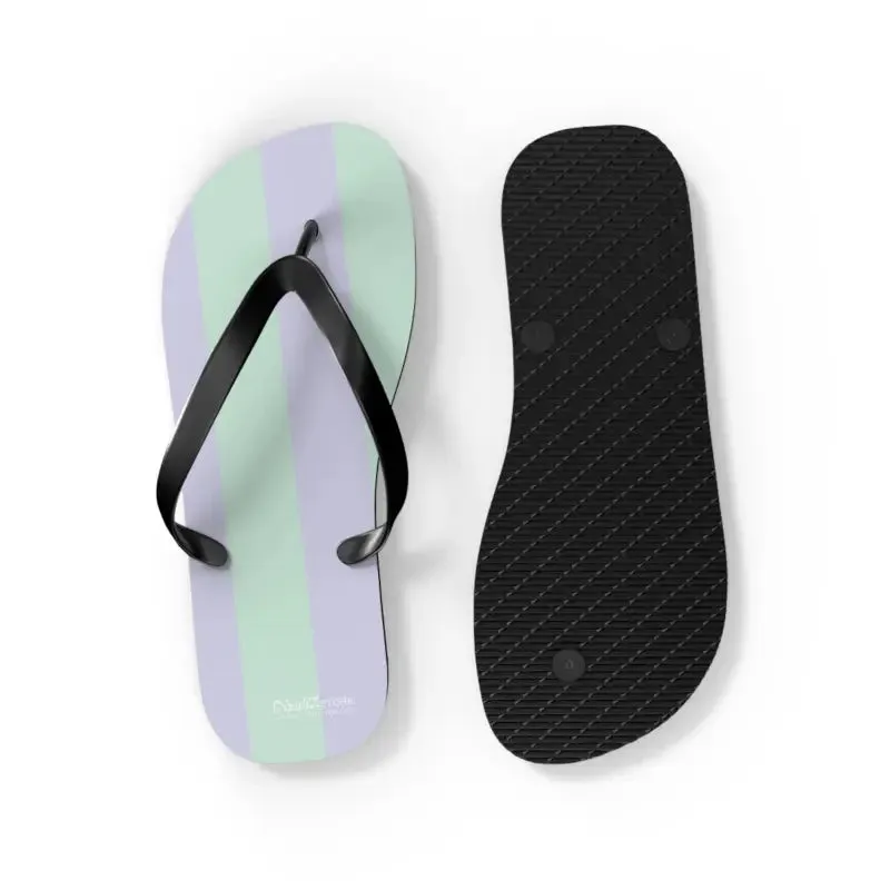Teal Striped Eva Sole Flip Flops in Summer Style
