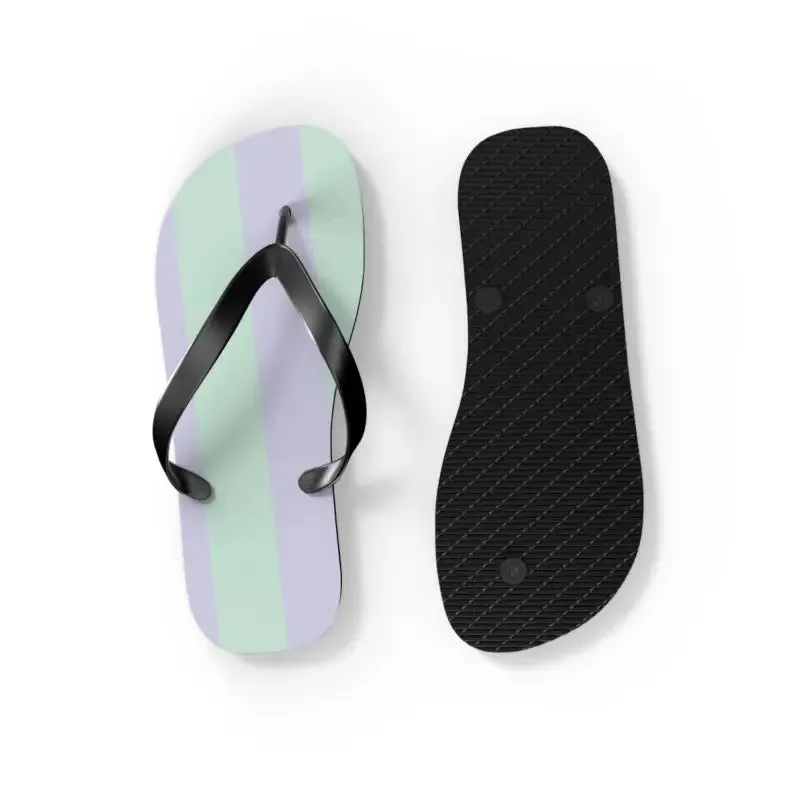 Teal Striped Eva Sole Flip Flops in Summer Style
