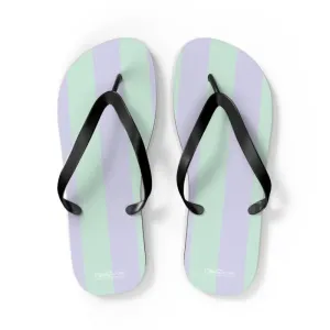 Teal Striped Eva Sole Flip Flops in Summer Style