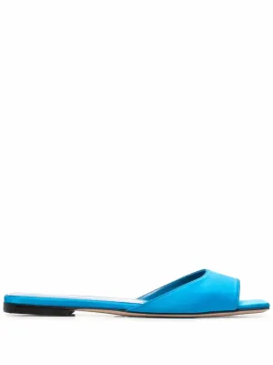The Attico satin flat slides