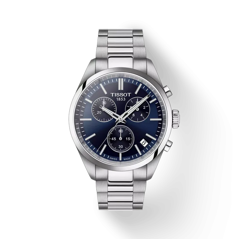Tissot PR 100 Chronograph, Blue Dial, 40mm (T1504171104100)