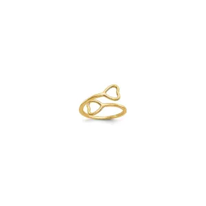 Two Heart Toe Ring (14K)