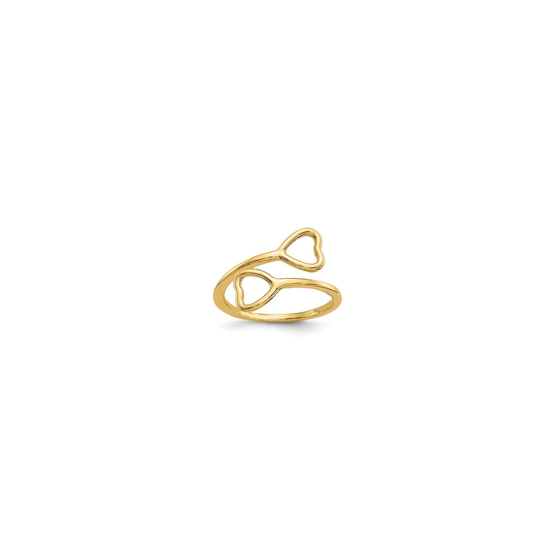 Two Heart Toe Ring (14K)