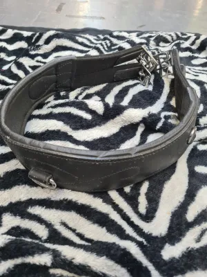 Used 40" Black leather girth