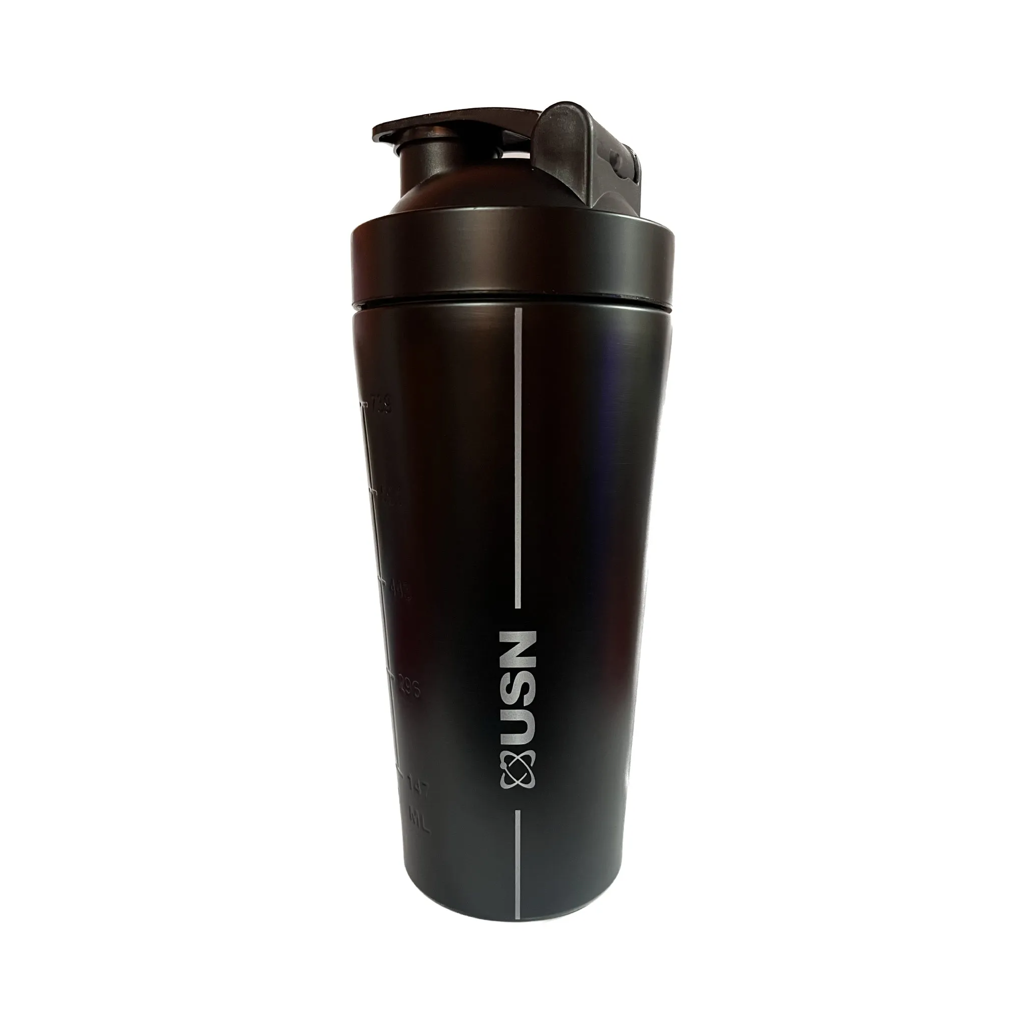 USN Qhush Steel Shaker - Black