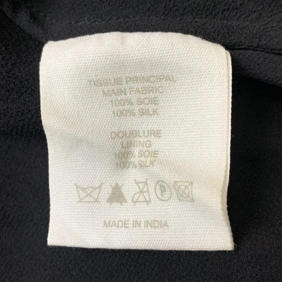 Vanessa Bruno black silk baby doll dress