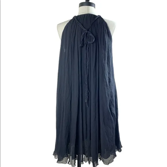 Vanessa Bruno black silk baby doll dress