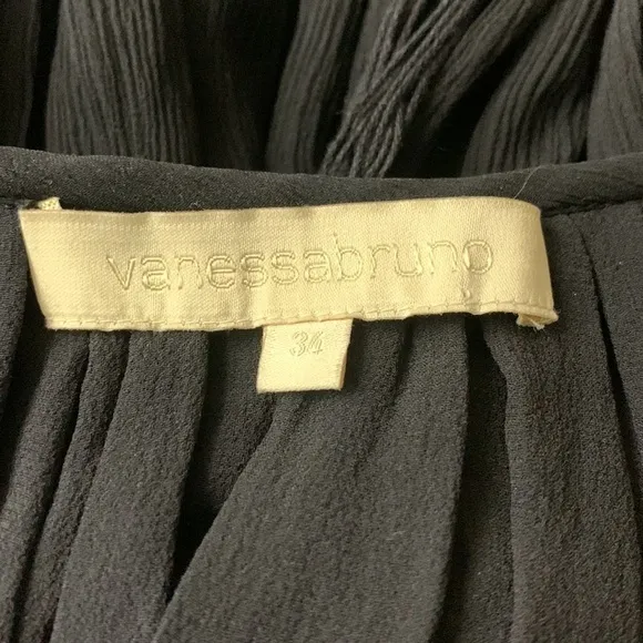 Vanessa Bruno black silk baby doll dress