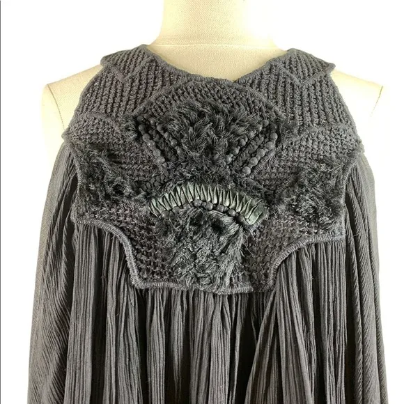 Vanessa Bruno black silk baby doll dress