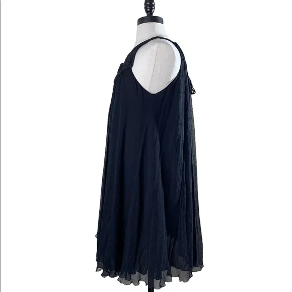 Vanessa Bruno black silk baby doll dress