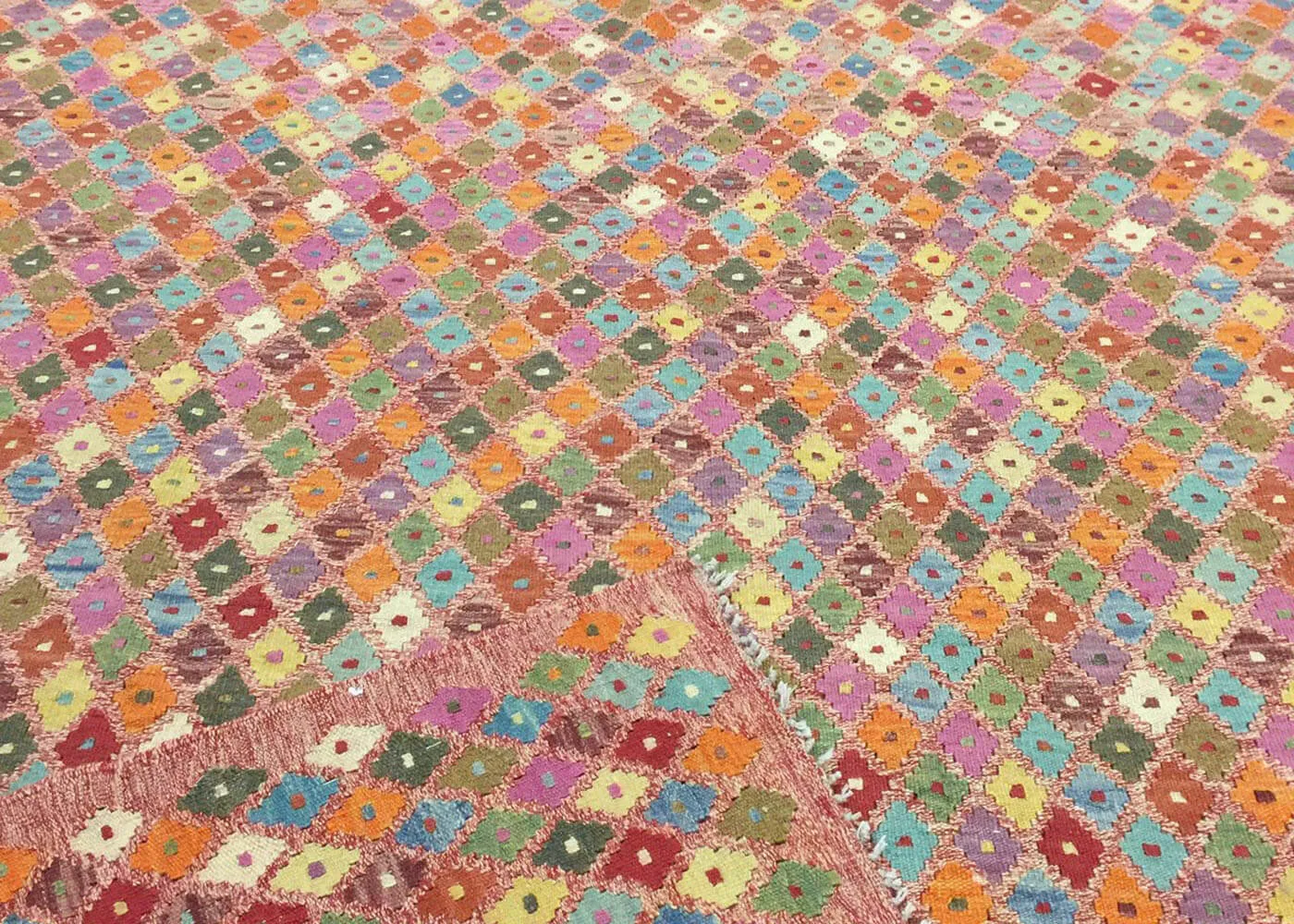 Vintage Afghan Maimana Kilim - 6'3" x 8'4"