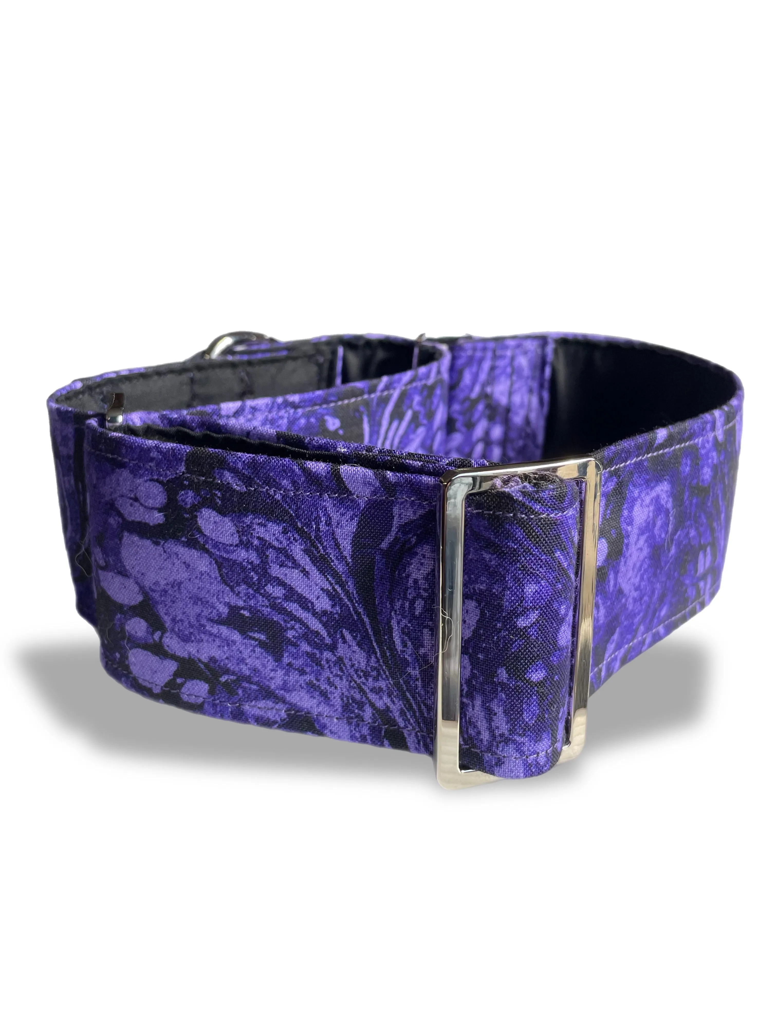 Vivid purple greyhound Martingale collar cotton covered wide super soft