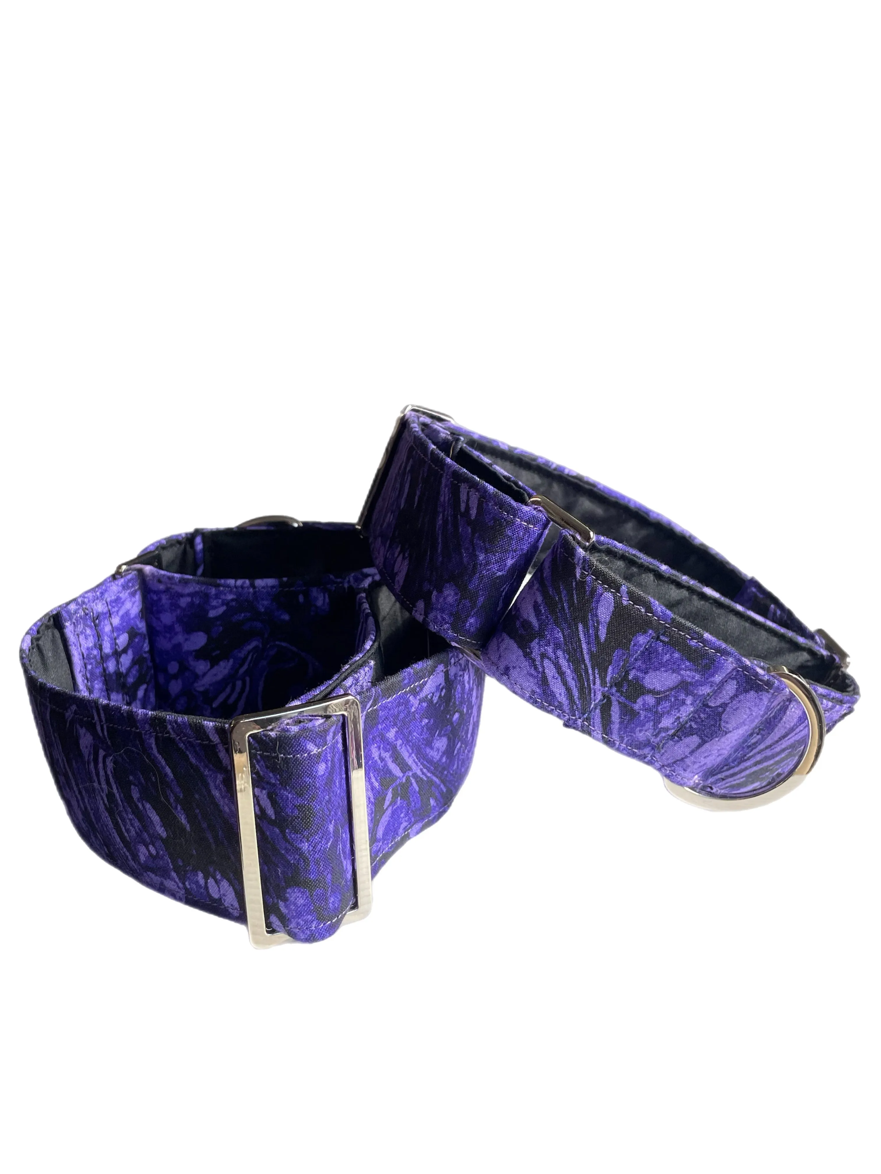 Vivid purple greyhound Martingale collar cotton covered wide super soft