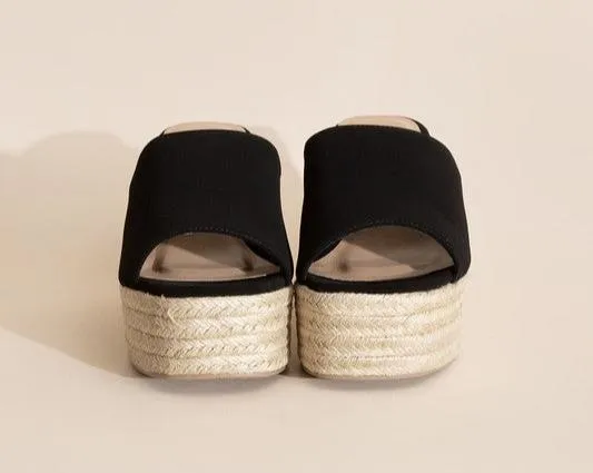 WEBSTER-20 Platform Wedge Slide Heels