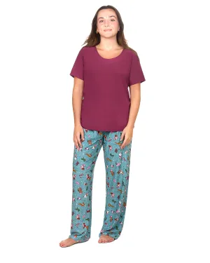 Women's Rodeo Dogs Two Piece Pj Set In A Bag