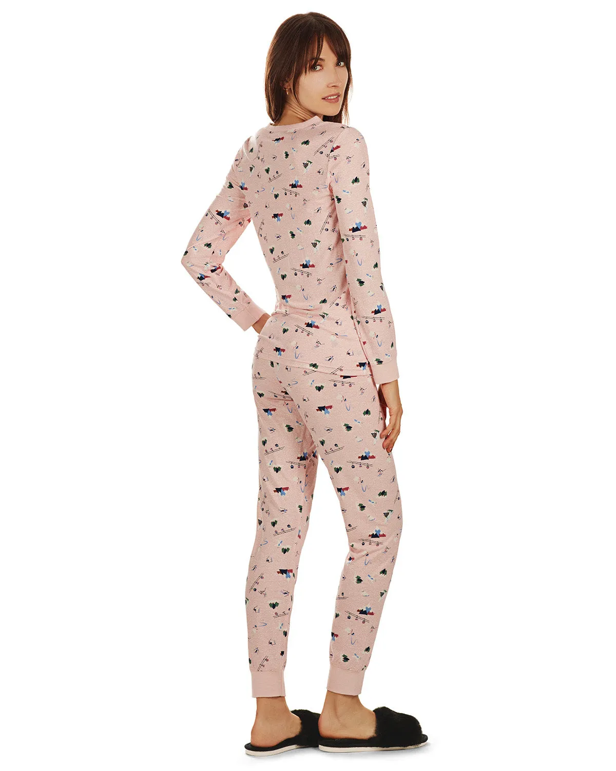 Women's Ski Chalet Two-Piece PJ Set in a Bag