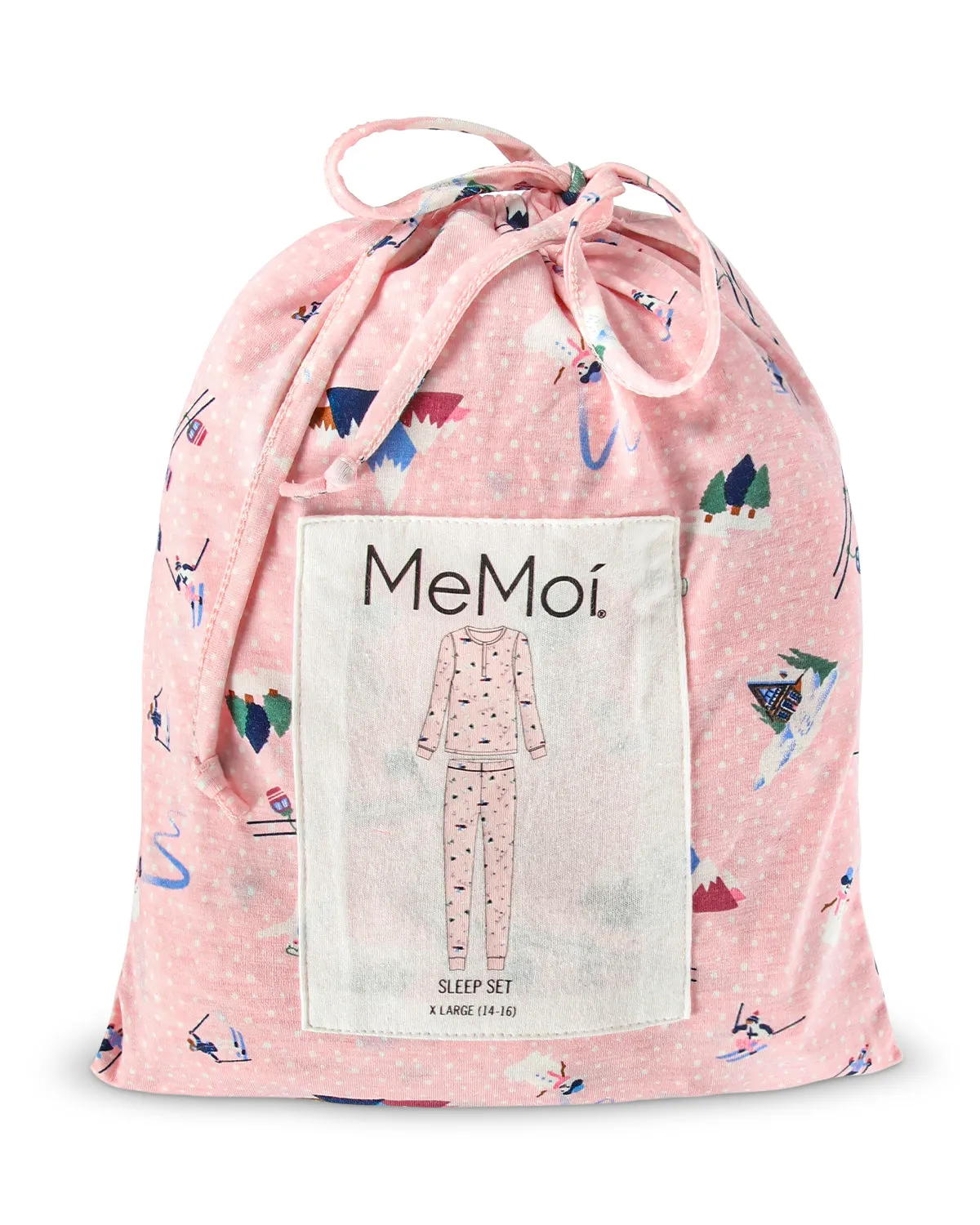 Women's Ski Chalet Two-Piece PJ Set in a Bag