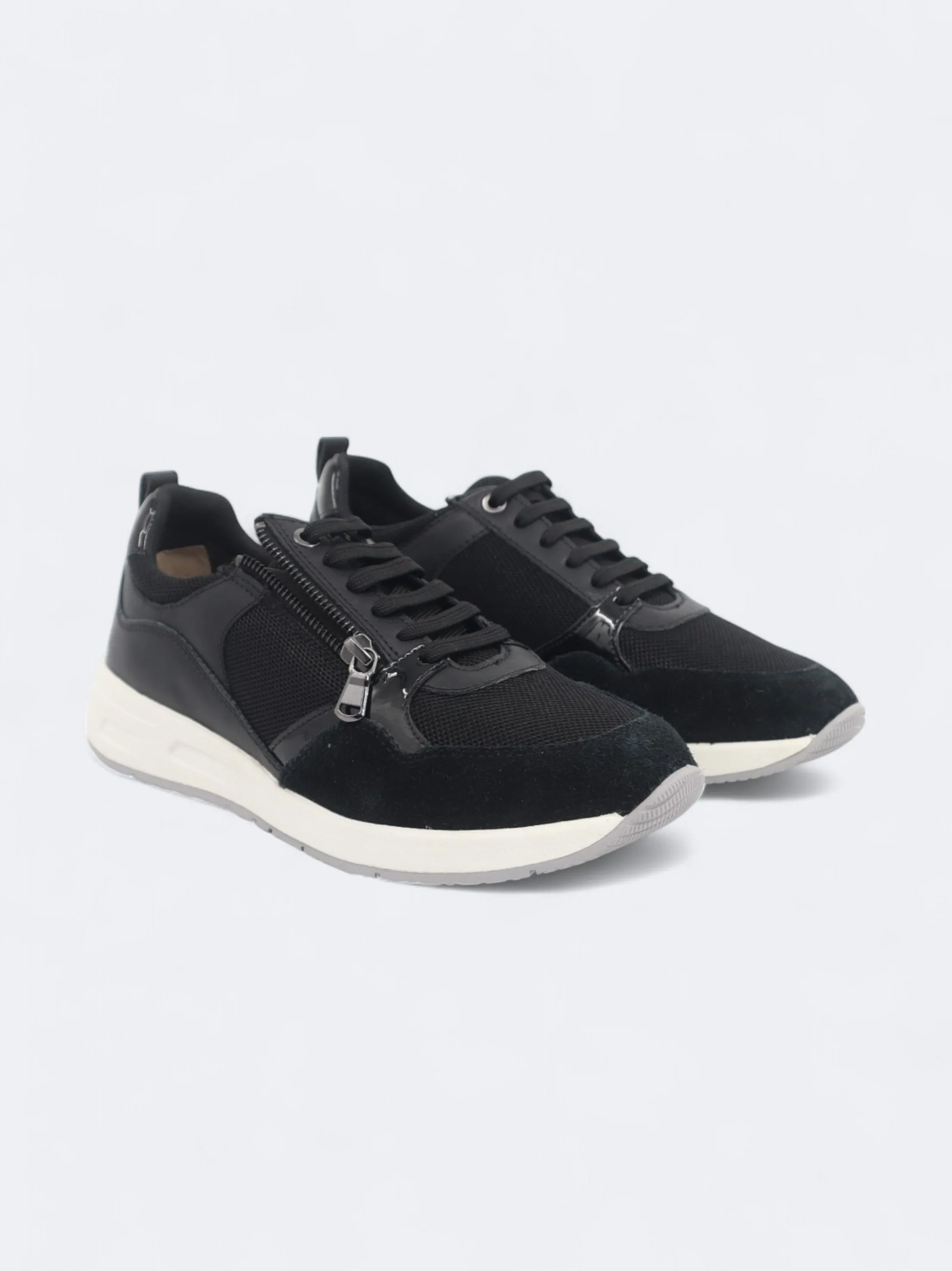 Women's Textured Sneakers,Black