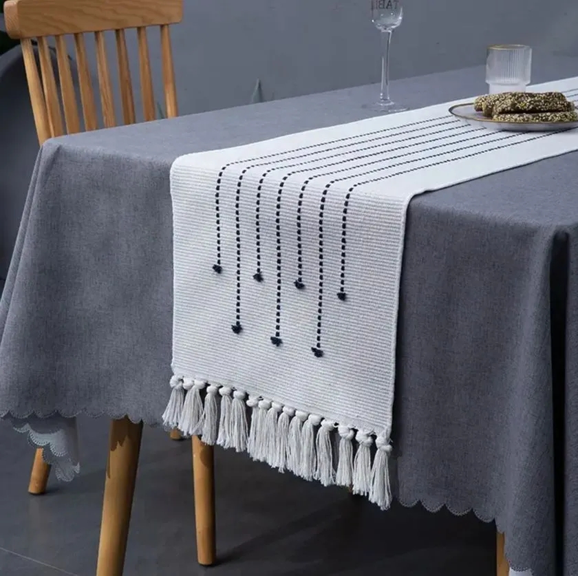 Woven Table Runner-Navy