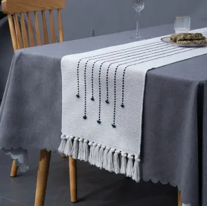 Woven Table Runner-Navy