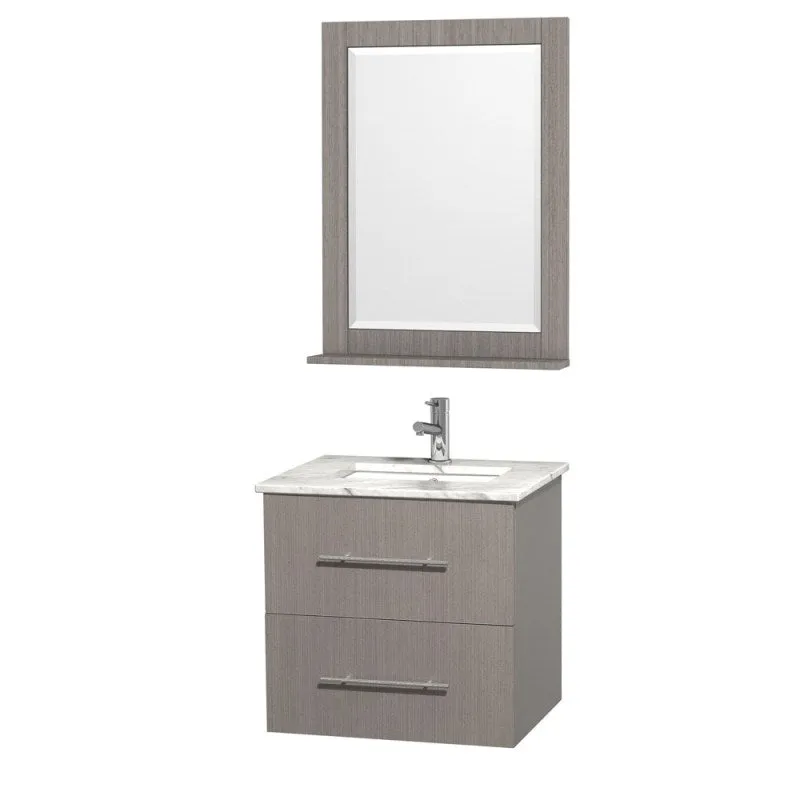 Wyndham Collection Centra 24" Single Bathroom Vanity for Undermount Sinks - Gray Oak WC-WHE009-24-SGL-VAN-GRO-