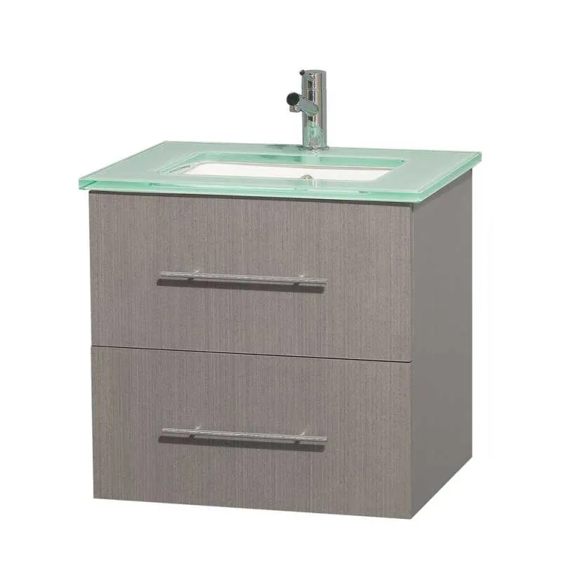 Wyndham Collection Centra 24" Single Bathroom Vanity for Undermount Sinks - Gray Oak WC-WHE009-24-SGL-VAN-GRO-