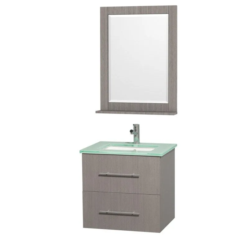 Wyndham Collection Centra 24" Single Bathroom Vanity for Undermount Sinks - Gray Oak WC-WHE009-24-SGL-VAN-GRO-