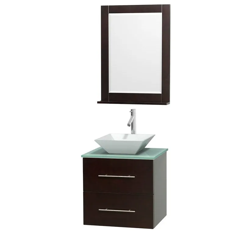 Wyndham Collection Centra 24" Single Bathroom Vanity Set for Vessel Sink - Espresso WC-WHE009-24-SGL-VAN-ESP
