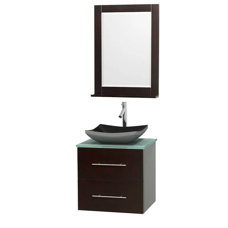 Wyndham Collection Centra 24" Single Bathroom Vanity Set for Vessel Sink - Espresso WC-WHE009-24-SGL-VAN-ESP