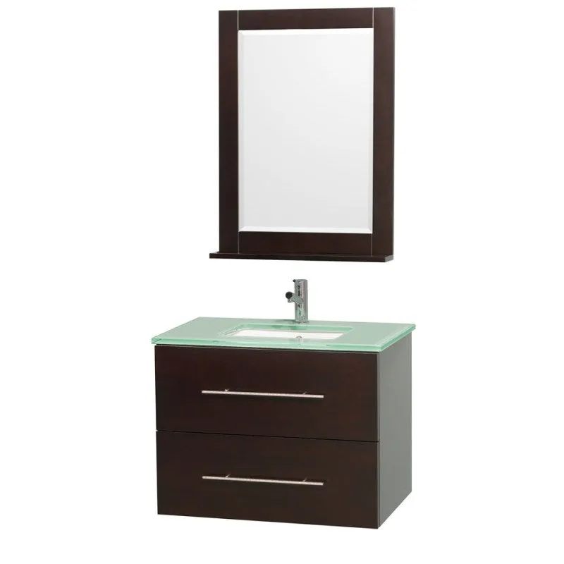 Wyndham Collection Centra 30" Single Bathroom Vanity for Undermount Sinks - Espresso WC-WHE009-30-SGL-VAN-ESP-
