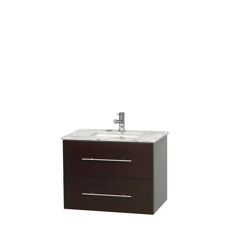 Wyndham Collection Centra 30" Single Bathroom Vanity for Undermount Sinks - Espresso WC-WHE009-30-SGL-VAN-ESP-