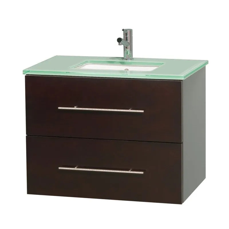 Wyndham Collection Centra 30" Single Bathroom Vanity for Undermount Sinks - Espresso WC-WHE009-30-SGL-VAN-ESP-