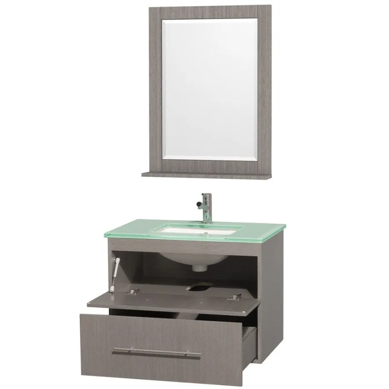 Wyndham Collection Centra 30" Single Bathroom Vanity for Undermount Sinks - Gray Oak WC-WHE009-30-SGL-VAN-GRO-