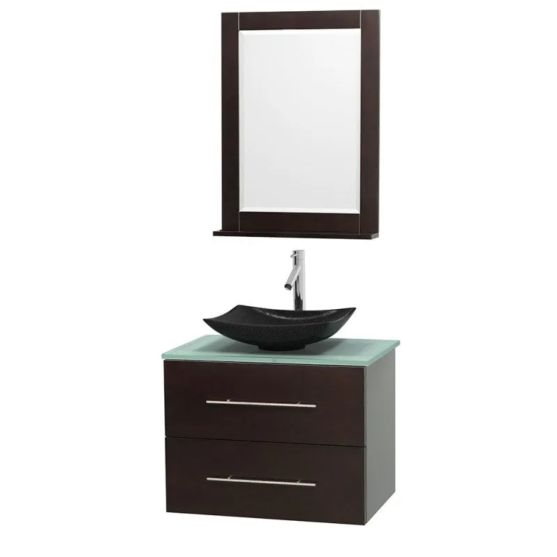 Wyndham Collection Centra 30" Single Bathroom Vanity Set for Vessel Sink - Espresso WC-WHE009-30-SGL-VAN-ESP