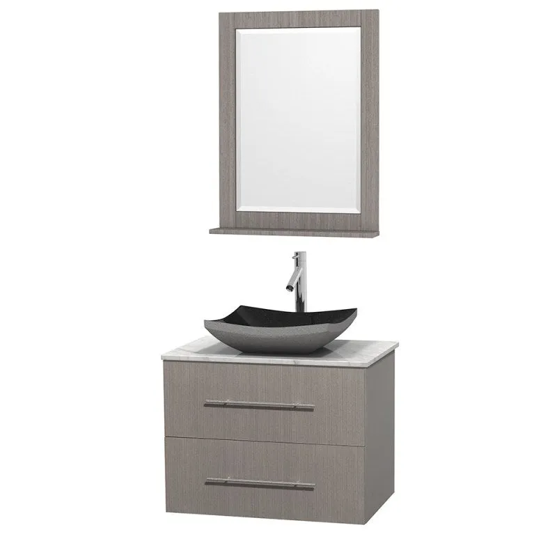Wyndham Collection Centra 30" Single Bathroom Vanity Set for Vessel Sink - Gray Oak WC-WHE009-30-SGL-VAN-GRO