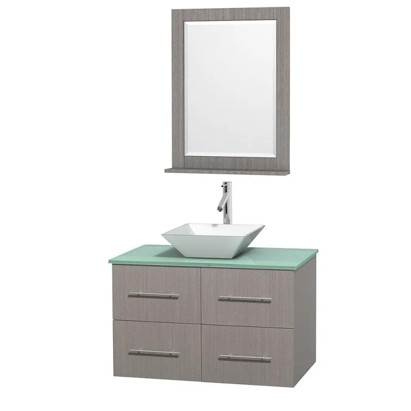 Wyndham Collection Centra 36" Single Bathroom Vanity Set for Vessel Sink - Gray Oak WC-WHE009-36-SGL-VAN-GRO