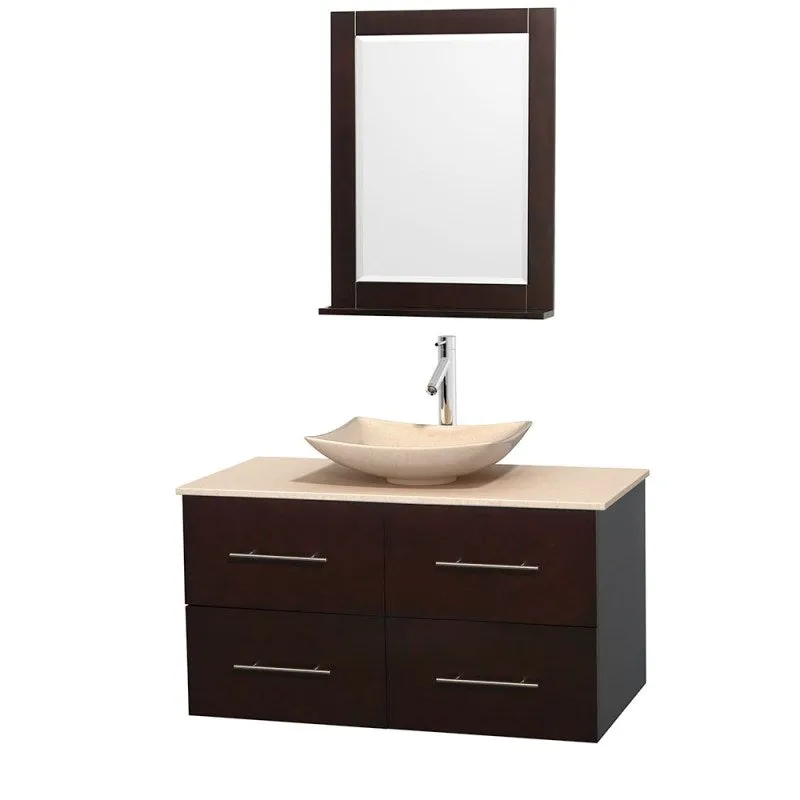 Wyndham Collection Centra 42" Single Bathroom Vanity Set for Vessel Sink - Espresso WC-WHE009-42-SGL-VAN-ESP