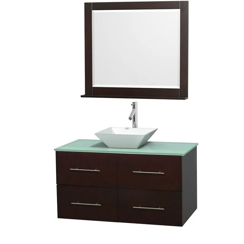 Wyndham Collection Centra 42" Single Bathroom Vanity Set for Vessel Sink - Espresso WC-WHE009-42-SGL-VAN-ESP