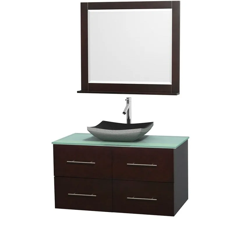 Wyndham Collection Centra 42" Single Bathroom Vanity Set for Vessel Sink - Espresso WC-WHE009-42-SGL-VAN-ESP